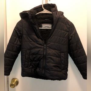 Michael Kors black hooded coat, size 5/6 youth